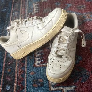 Nike Air Force Ones 1s - lovingly used worn women’s 9.5
